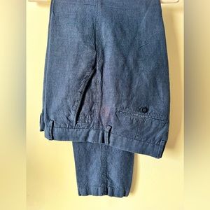 Banana Republic Cotton Linen Glen Plaid Pants